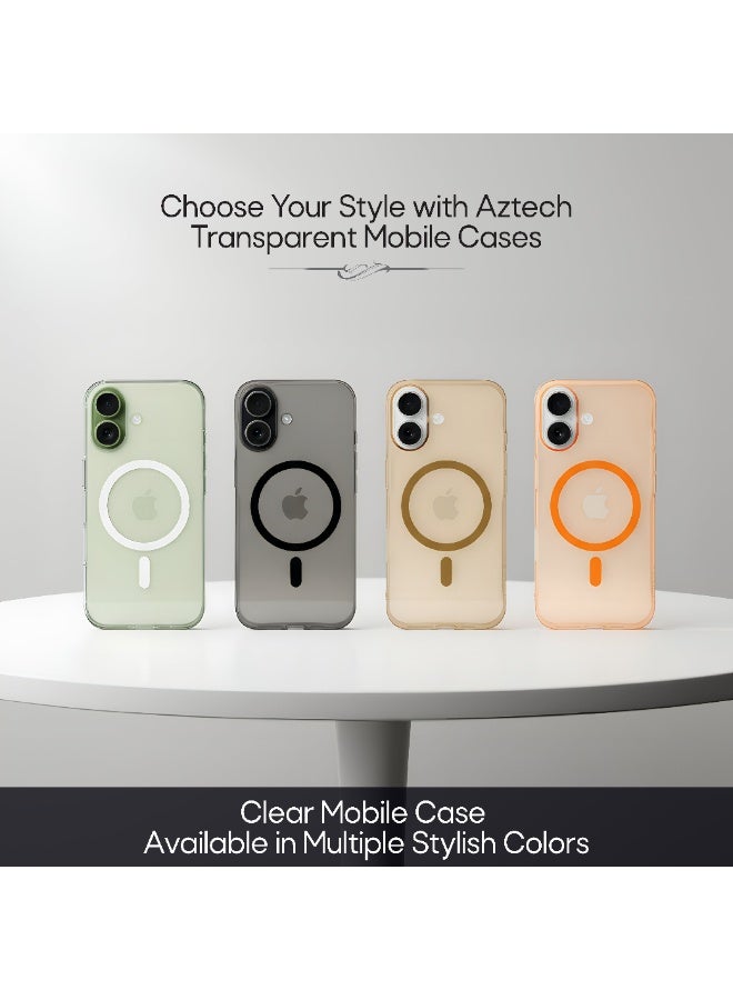 Aztech Original case for iPhone 17 Clear Fiber MagSafe Case for iPhone 17 | Slim Transparent Protective Cover with Strong Magnetic Lock, Shockproof TPU, Scratch-Resistant Back, Camera Protection – White - Image 2